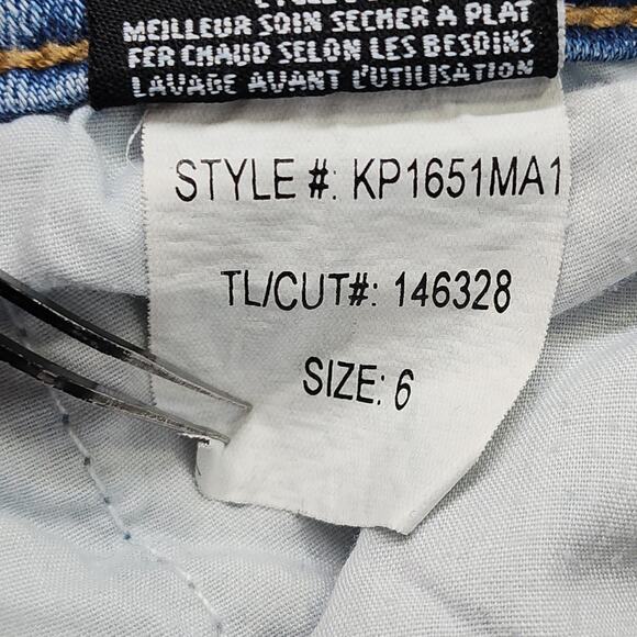 Kut from the Kloth Jeans Womens 6 Blue Reese Tie Waist High Rise Ankle Straight - Picture 7 of 12